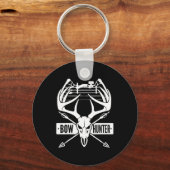 Bow Hunting Deer Skull Compound Bow Archery Gift Sleutelhanger (Voorkant)