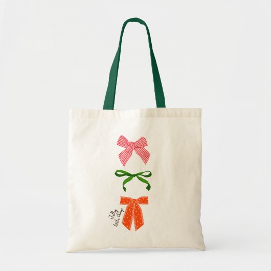 Bow Jolly Little Things Kerstmis Tote Bag (Voorkant)