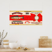 Bow Knot Brand Salmon Label Poster (Keuken)