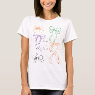 Bow Lint Coquette Halloween T-shirt