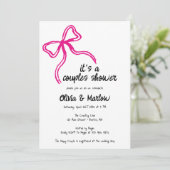 Bow manuscrit Couple douche invitation (Debout devant)