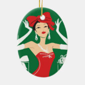 Bow op topooval keramisch ornament (Achterkant)