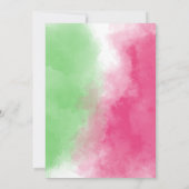 Bow pink & green Magical Witch Birthday Kaart (Achterkant)