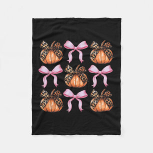 Bow Pumpkin Halloween Vrouwen Skeleton Spooky Seiz Fleece Deken