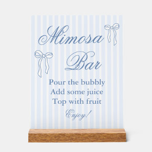 Bow Quelque chose de bleu Fête des mariées Mimosa