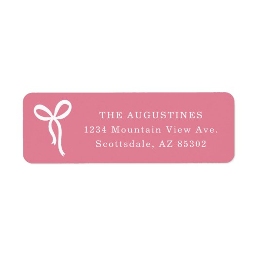 Bow Return Address Label (Voorkant)