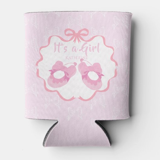 Bow Ribbon is een meisje Blikjeskoeler (Voorkant)