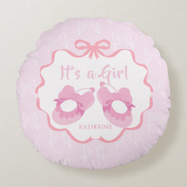 Bow Ribbon is een meisje Rond Kussen