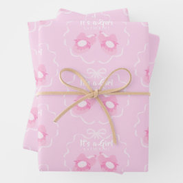Bow Ribbon is een meisje roze Inpakpapier Vel