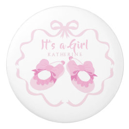 Bow Ribbon is een meisje roze Keramische Knop