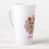 Bow Ribbon Pet Memory Foto Roze Latte Mok (Linkerhoek)