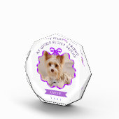 Bow Ribbon Pet Memory Photo Purple Fotoblokken (Rechts)