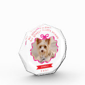 Bow Ribbon Pet Memory Photo Red Fotoblokken (Links)