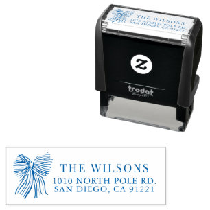 Bow Ribbon Retouradres Zelfinktende Stempel