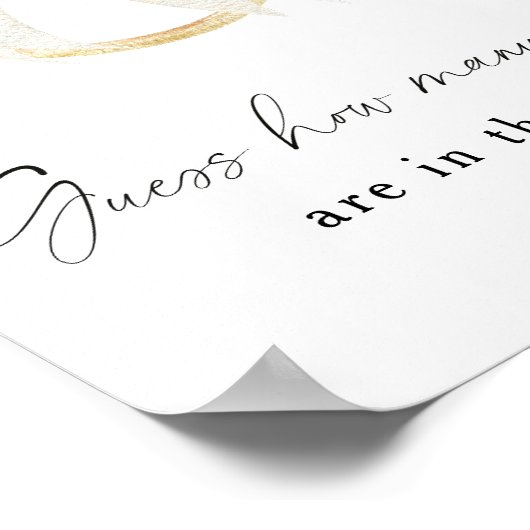 Bow & Ring Bridal shower - How Many Bows Poster (Hoek)