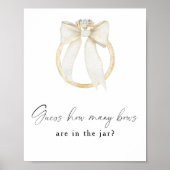 Bow & Ring Bridal shower - How Many Bows Poster (Voorkant)
