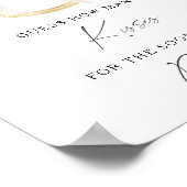 Bow & ring bridal shower How many kisses Poster (Hoek)