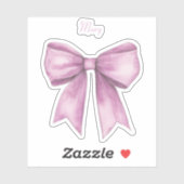 Bow rose avec Sticker Vinyl de nom (Feuille)