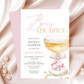 Bow rose Brunch & Bubbly Invitation de douche nupt