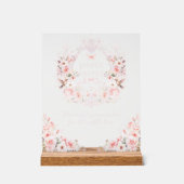 Bow rose Floral Crest bébé fille Douche couche (Recto)