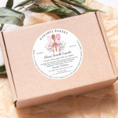 Bow rose ustensiles Étiquette Cottage Boulangerie