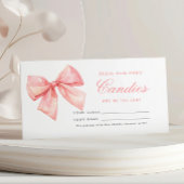 Bow rose vif Combien de bonbons Carte de jeu de do