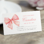 Bow rose vif Combien de bonbons Carte de jeu de do