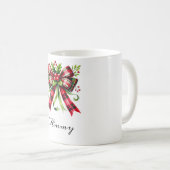 Bow rouge et Mug de Noël Holly (Devant droit)