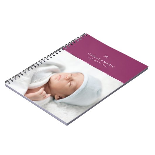 Bow & Scallops Journal - Plum Notitieboek (Linkerzijde)