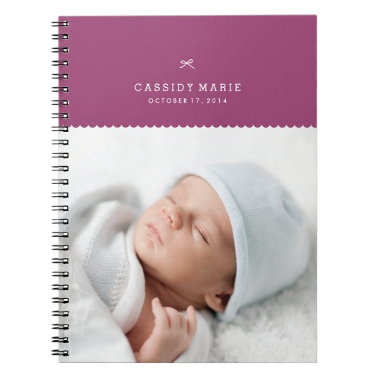 Bow & Scallops Journal - Plum Notitieboek (Voorkant)