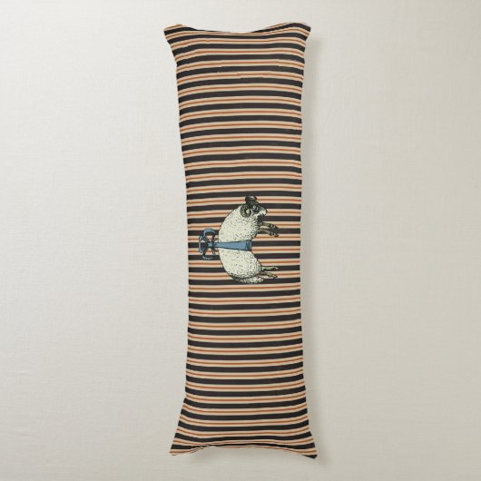 Bow Sheep™ (blauw) - Lichaamskussen (Voorkant Verticaal)