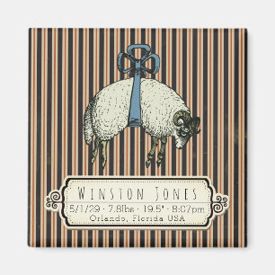  Bow Sheep™ Collectie - Birth Info / Magneet