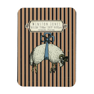  Bow Sheep™ Collectie - Birth Info / Magneet