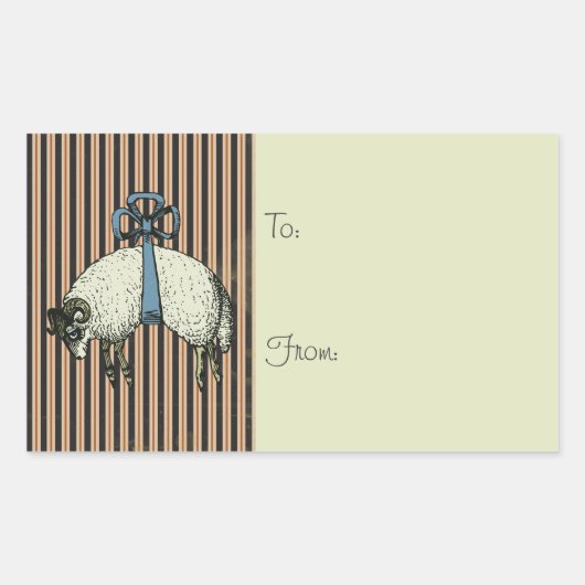BOW Sheep DESIGNER OPTIES~ Square Stickers (Voorkant)