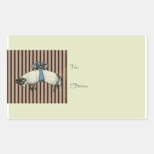 BOW Sheep DESIGNER OPTIES~ Square Stickers