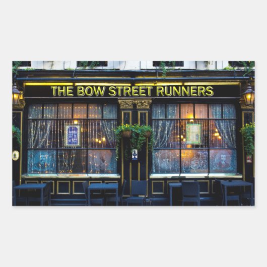 Bow Street Runners Pub Rechthoekige Sticker (Voorkant)