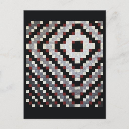 Bow Stropdas 9-Patch Quilt Briefkaart (Voorkant)