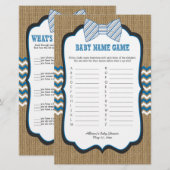 Bow Stropdas Baby shower Games phone/baby name (Voorkant / Achterkant)