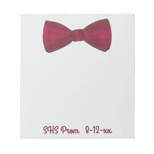 Bow Stropdas Bowtie Prom Wedding Favor Custom Noti Notitieblok
