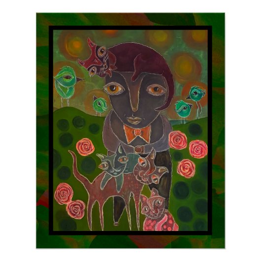 Bow Stropdas Cat Guy Perfect Poster (Voorkant)