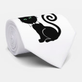 Bow Stropdas Cat White (Opgerold)