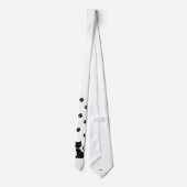 Bow Stropdas Cat White (Achterkant)
