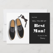 Bow Stropdas en Dress Shoes Best Man Request Kaart (Voorkant)