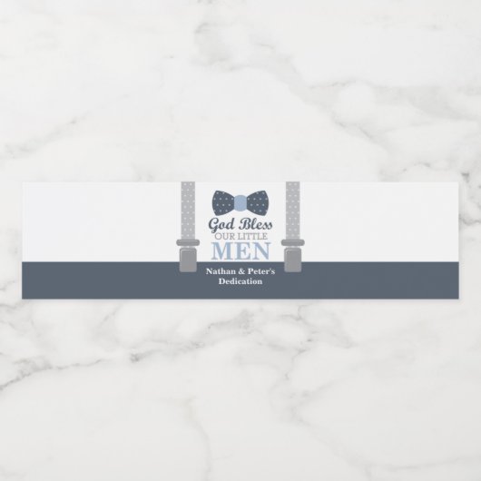 Bow Stropdas Flessenwikkel voor Baby Toewijding Waterfles Etiket (Enkel label)