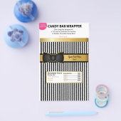 Bow Stropdas Gold Black Snoep Wrapper Bar Chocolad Flyer (Enkel)