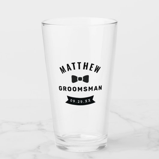 Bow Stropdas Groomsman Glas (Voorkant)