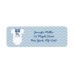 Bow Stropdas Little Man Baby shower Address Etiket