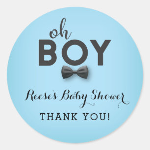 Bow Stropdas Little Man Baby shower Favor Sticker