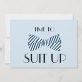 Bow Stropdas Time to Suit Groomsman Invision Card Kaart (Voorkant)