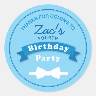 Bow Stropdas Verjaardagsfeestje Dank u Sticker